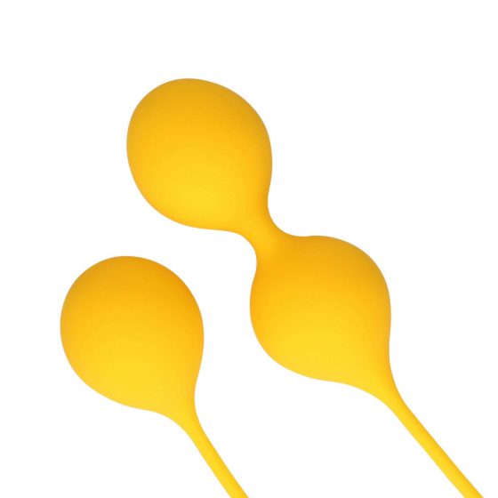 Loveline - silikoonist geišapallide komplekt - 2-osaline (kollane)