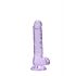 REALROCK - läbipaistev realistlik dildo - lilla (17cm) 