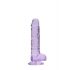 REALROCK - läbipaistev realistlik dildo - lilla (17cm) 