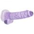 REALROCK - läbipaistev realistlik dildo - lilla (17cm)