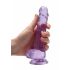 REALROCK - läbipaistev elutruu dildo - lilla (17cm)