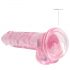 REALROCK - läbipaistev elutruu dildo - roosa (17cm)