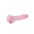 REALROCK - läbipaistev realistlik dildo - roosa (17cm) 