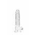 REALROCK - läbipaistev elutruu dildo - veeklaar (17 cm)