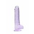 REALROCK - läbipaistev elutru dildo - lilla (19cm)