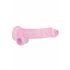 REALROCK - läbipaistev elutruu dildo - roosa (19cm) 