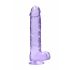 REALROCK – läbipaistev elutruu dildo – lilla (22cm) 