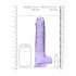 REALROCK - läbipaistev tõetruu dildo - lilla (22cm)