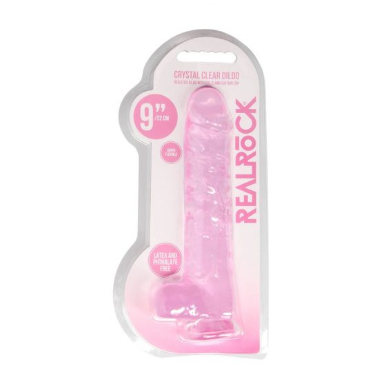 REALROCK - läbipaistev realistlik dildo - roosa (22cm)