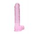 REALROCK - läbipaistev realistlik dildo - roosa (22cm) 