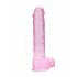 REALROCK - läbipaistev elutruu dildo - roosa (22cm)