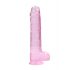 REALROCK - läbipaistev realistlik dildo - roosa (22cm) 