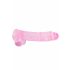 REALROCK - läbipaistev realistlik dildo - roosa (22cm) 