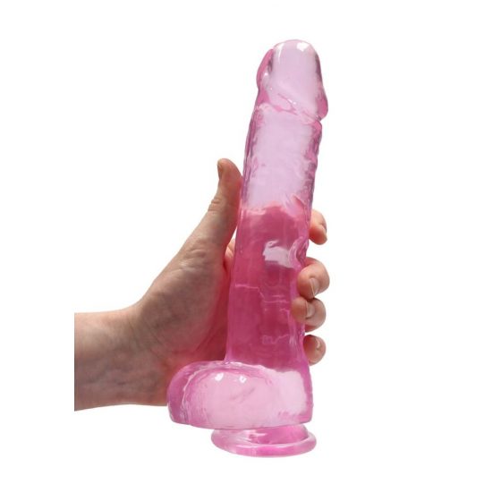 REALROCK - läbipaistev realistlik dildo - roosa (22cm)