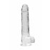 REALROCK - läbipaistev elutru dildo - kristallselge (22cm)