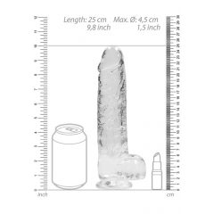 REALROCK - läbipaistev realistlik dildo - veekirkas (22cm)