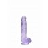 REALROCK - läbipaistev elutruu dildo - lilla (15cm) 