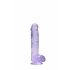 REALROCK – läbipaistev elutruu dildo – lilla (15 cm)