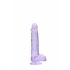 REALROCK - läbipaistev elutruu dildo - lilla (15cm) 