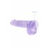 REALROCK – läbipaistev elutruu dildo – lilla (15 cm)