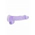 REALROCK - läbipaistev elutruu dildo - lilla (15cm) 