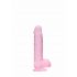 REALROCK - läbipaistev elutruu dildo – roosa (15 cm) 