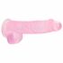 REALROCK - läbipaistev elutruu dildo – roosa (15 cm) 