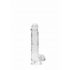 REALROCK - läbipaistev elutruu dildo - kristallselge (15cm)
