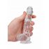 REALROCK - läbipaistev elutruu dildo - kristallselge (15cm)