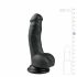 Easytoys - iminapaga munanditega dildo (15 cm) - must 