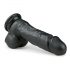 Easytoys - iminapaga munandiga dildo (17,5cm) - must