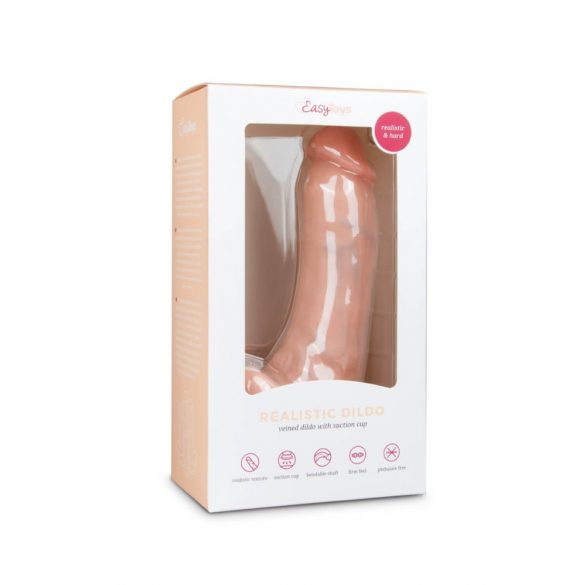 Easytoys - iminapaga munanditega dildo (20cm) - naturaalne 