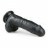 Easytoys - iminapaga, munanditega dildo (20cm) - must 