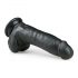 Easytoys - iminapaga, munanditega dildo (20cm) - must