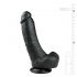 Easytoys - iminapaga, munanditega dildo (20cm) - must 