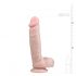 Easytoys - iminapaga, munanditega dildó (22,5cm) - naturaalne 