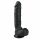 Easytoys - iminapaga, munanditega dildo (22,5cm) - must 