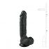 Easytoys - iminapaga, munanditega dildo (22,5cm) - must 