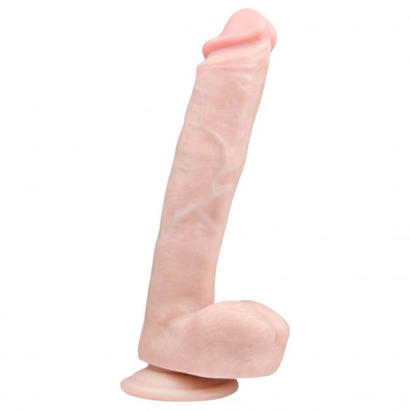 Easytoys - iminapaga, munanditega suur dildo (26,5cm) - naturaalne 