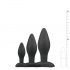 Easytoys Rocket - anaalsete dildode komplekt - must (3-osaline)