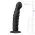 Easytoys Ribbed - iminappadega anaaldildo (14cm) - must。