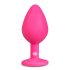 Easytoys Diamond - valge kiviga anaal dildo (keskmine) - roosa 