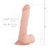 Real Fantasy Felix - munanditega elutru dildo - 22 cm (naturaalne) 