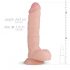 Real Fantasy Glynn - munanditega elutru dildo - 25cm (naturaalne) 