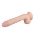 Tõeliselt Elus Elvin - munanditega dildo 28 cm (naturaalne)