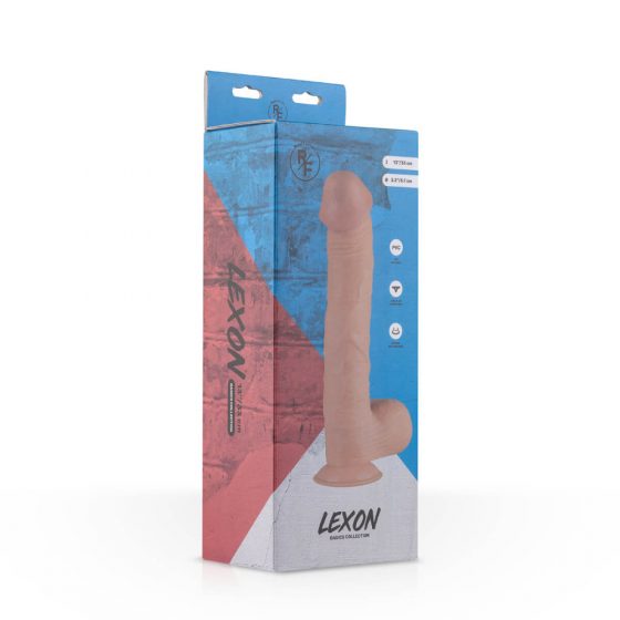Real Fantasy Lexon - munanditega realistlik dildo - 33cm (naturaalne)