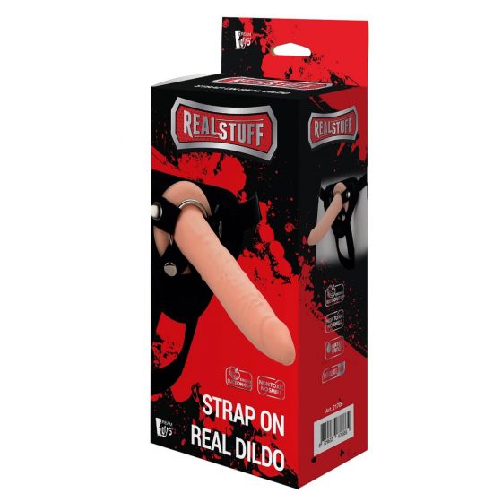 RealStuff Strap-On - kitsas, kinnitatav dildó (naturaalne)