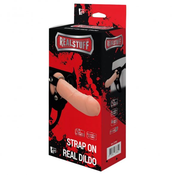 RealStuff Strap-On - elutrustav, kinnitatav dild (naturaalne) 