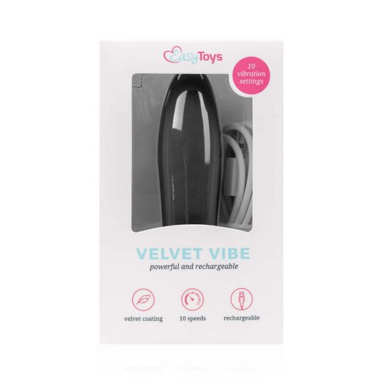 Easytoys Velvet Vibe – akuga pulk-vibraator (must)