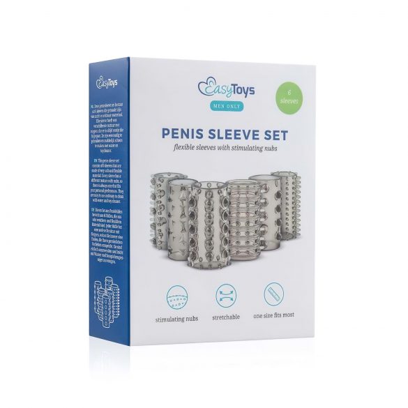 Easytoys peenise ümbris - varruka komplekt - suitsune (6 tk)